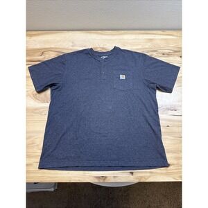 Carhartt Men's Loose Fit Henley Button Up Short Sleeve Pocket T-Shirt Size XL